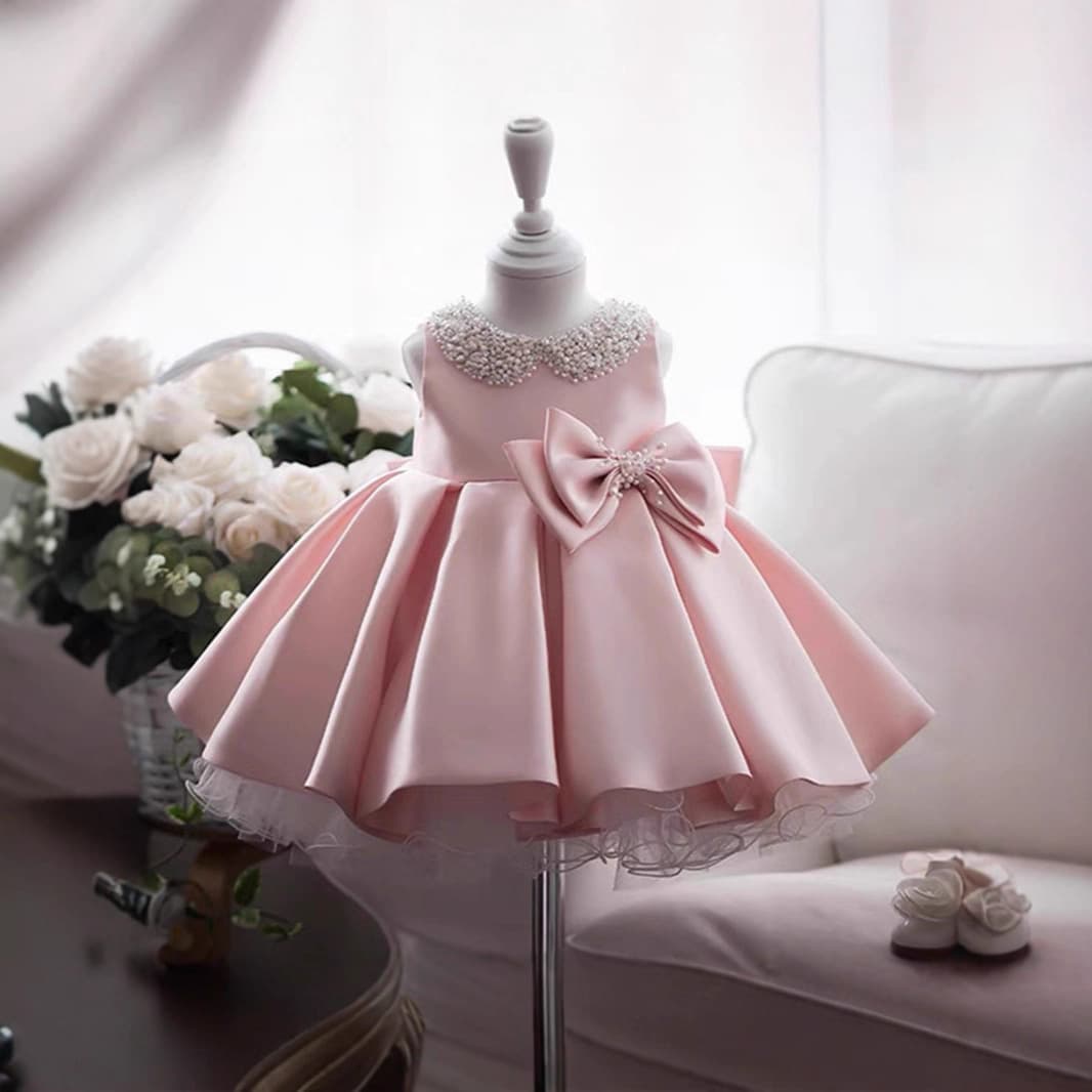 Baby one-year-old dress new girl's first week dress dress children's princess dress small host piano performance summer