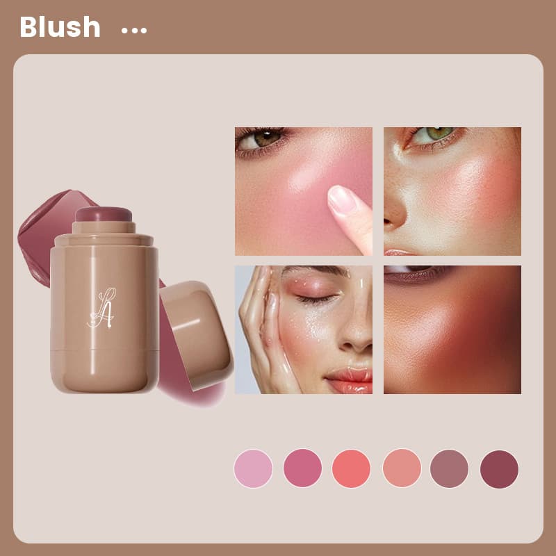 Cross-border New Product Jelly Blush Cream Lip and Cheek Dual-Use Enhances Complexion Natural Long-Lasting Blush Liquid