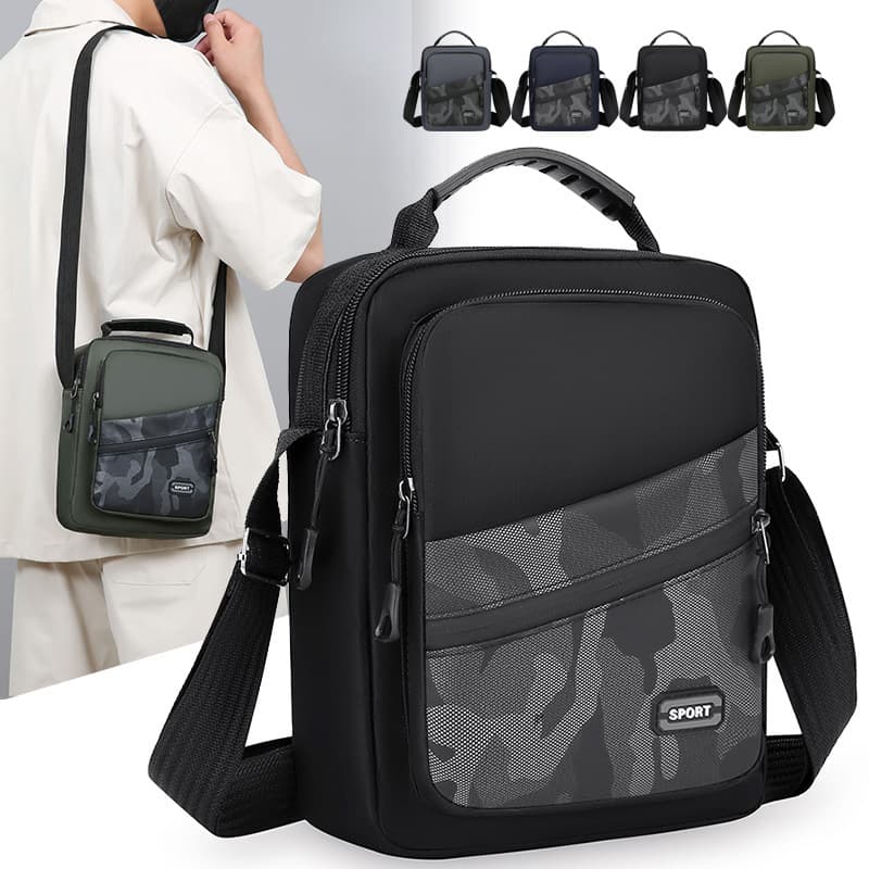 Men's Large Capacity Crossbody Bag Fashionable Waterproof Oxford Cloth Handbag Shoulder Bag Trendy Men's Bag Daily Use