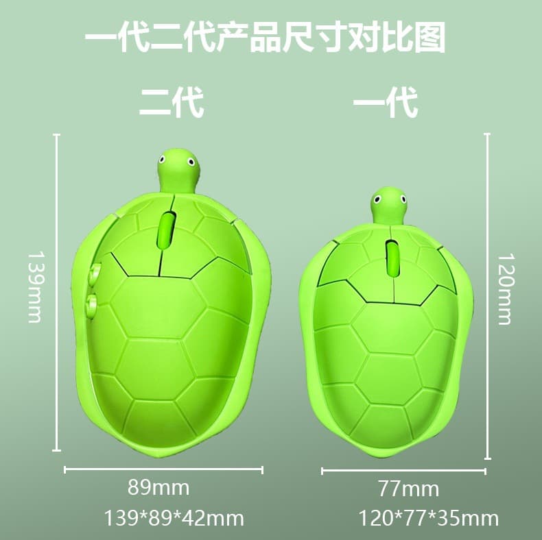 Creative Cartoon Wired/Wireless Turtle Mouse, Cute Pink Mouse, Universal Wireless Bluetooth Turtle Mouse