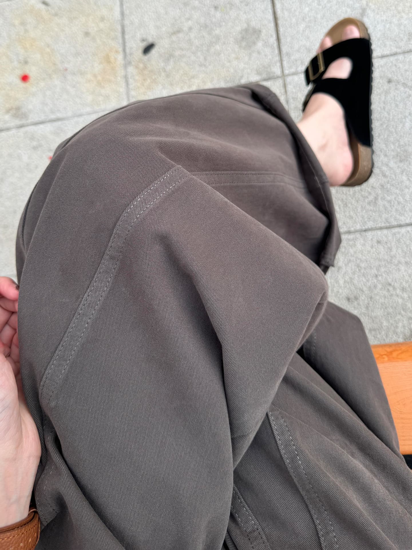 Brown Curved Wide-Leg Pants for Women Summer Thin Loose Relaxed Draped Casual High-Waist Slimming Ankle Balloon Pants