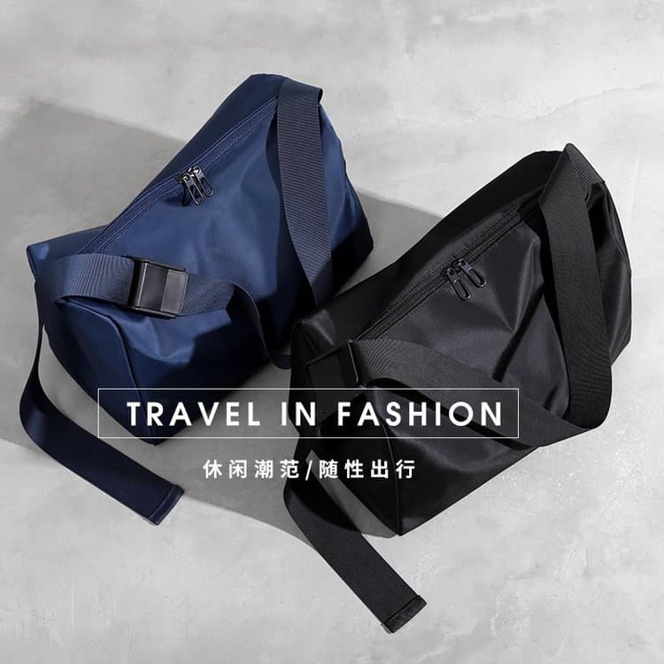 New Men's Waterproof Gym Bag, Trendy Crossbody Bag, Large Capacity Shoulder Bag for Sports and Travel with Multiple Pockets