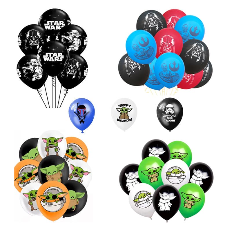 Star Wars Latex Balloon 12inch Star Wars Balloon Children's Birthday Baby Yoda Latex Balloon