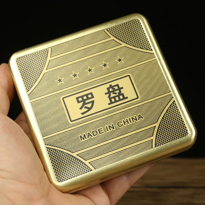 Wholesale open-top compass feng shui plate portable compass instrument, high precision alloy compass with cover feng shui plate