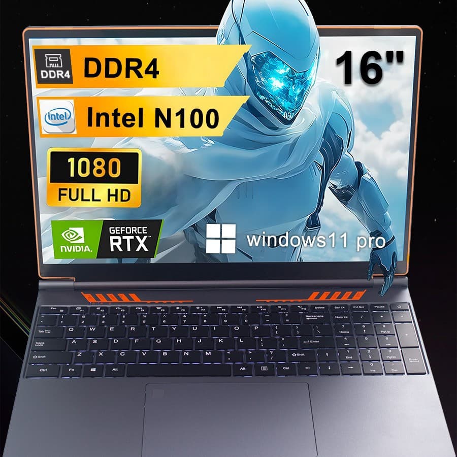 E-sports 16-inch N100 New Business Lightweight High-Definition Gaming Office Laptop Cross-border Laptop Dropshipping
