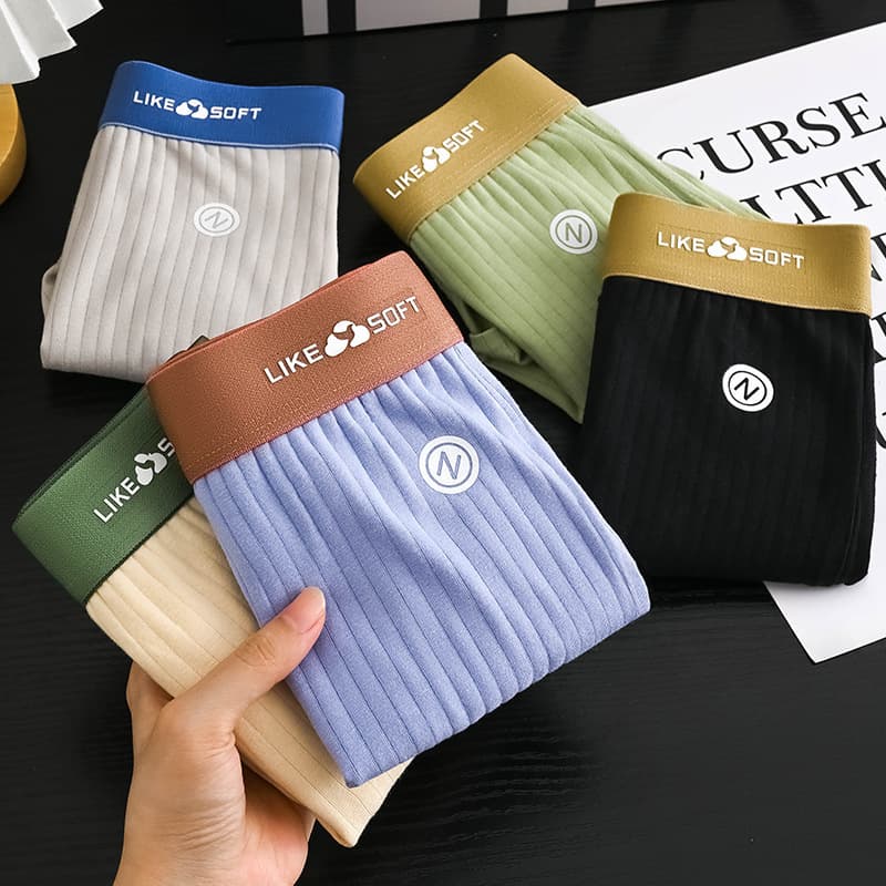 Men's underwear boys' comfortable high elastic boxer briefs men's sports breathable youth large size boxer shorts