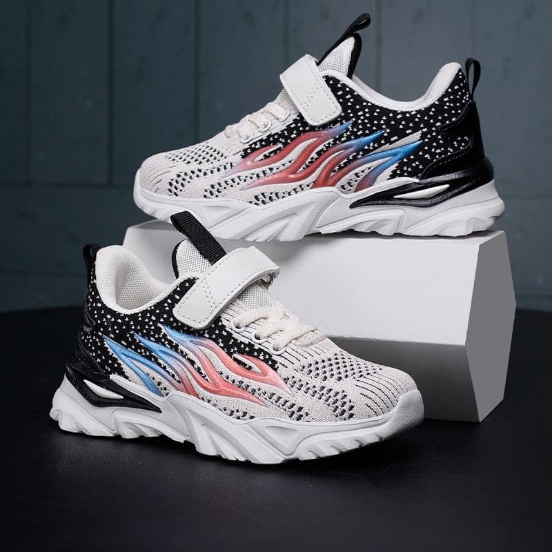 Boys' Mesh Breathable Solid Soft Sole Sports Shoes Casual Running Shoes Versatile Trendy 2026 Spring/Autumn Style