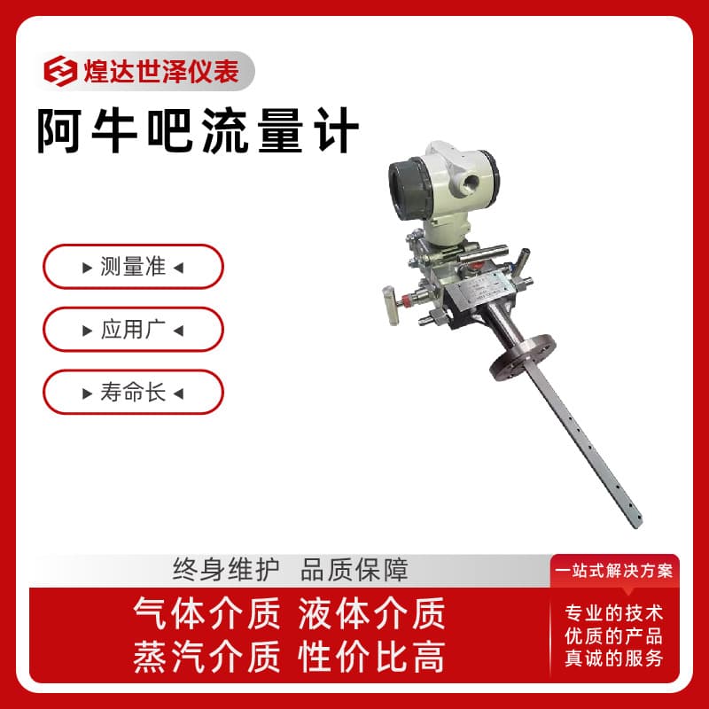 Insertion type dual Venturi flow meter for hot air, dual Venturi differential pressure flow meter for gas.
