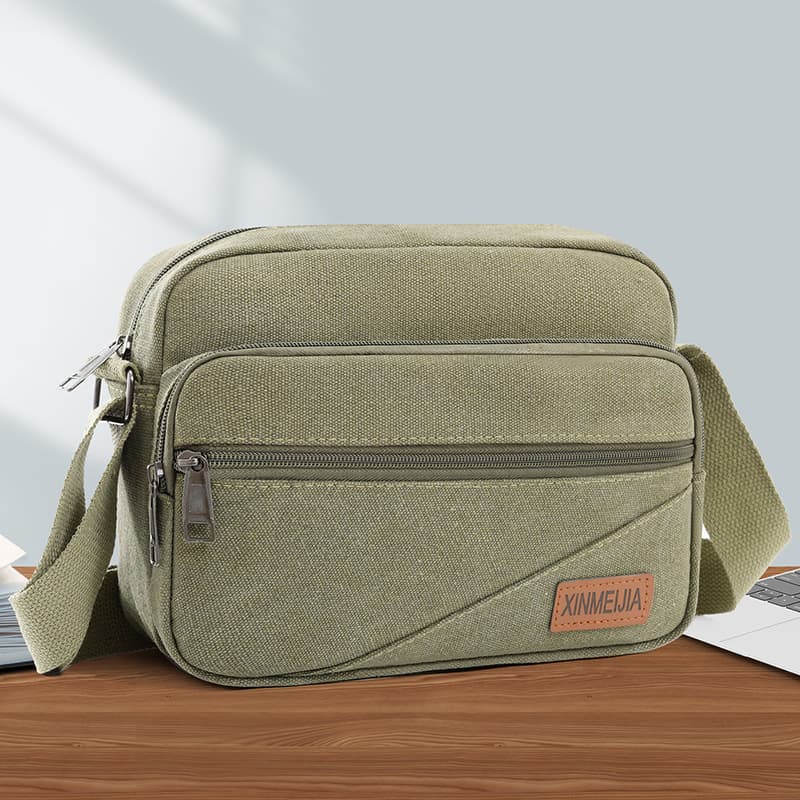 Canvas Bag Single Shoulder Crossbody Bag Business Briefcase Fashion Simple Bag Men Casual Bag Advertising Gift