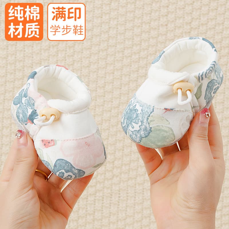 Spring Autumn Winter Baby Shoes Soft Sole Learning Walker Shoes 0-1 Year Pre-Walking Shoes Boys Girls Indoor Shoes Pure Cotton Non-Shedding