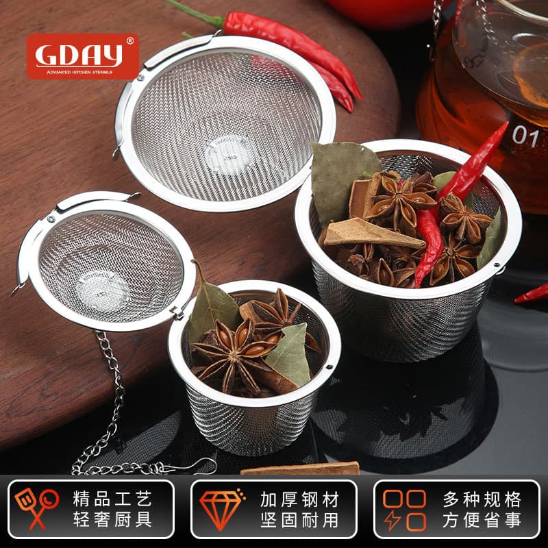 Stainless Steel Seasoning Ball - Spice Infuser, Tea Bag Alternative, Herb Pouch for Stewing and Filtration