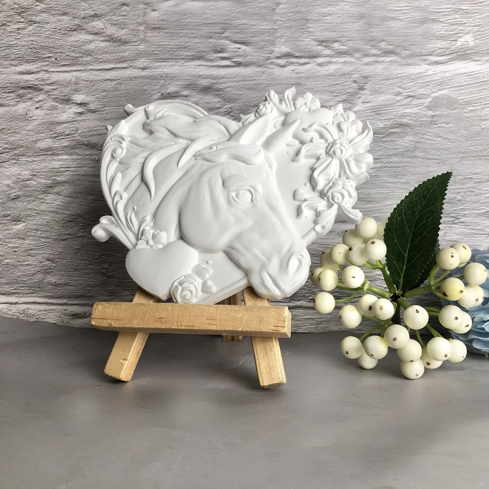 X1717 Deep Forest Deer Head Wall Hanging Decorative Cement Plaster Mold DIY Silicone Mold