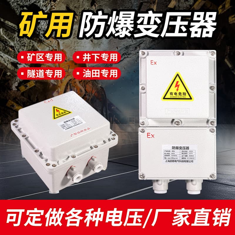 BBK Single-Phase Mining Explosion-Proof Dry-Type Transformer for Portable Lighting, 660/380V to 220V/127/36/24V