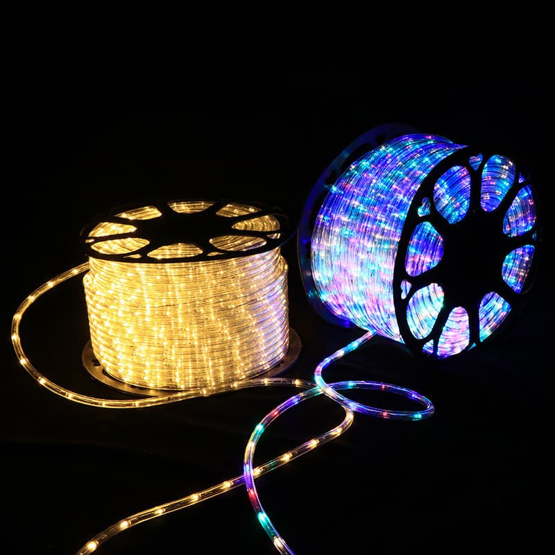 LED light strips round two-wire rainbow tubes, colorful neon lights, outdoor waterproof street lighting engineering tree-wrapping light strips