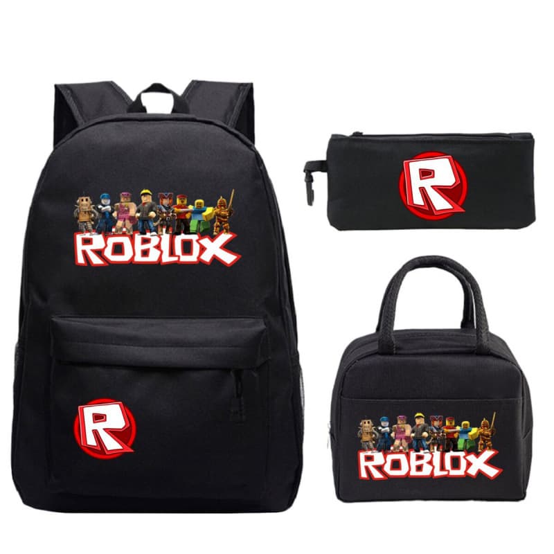 New game peripheral cartoon print children's backpack foreign trade primary and secondary school students casual schoolbag combination set