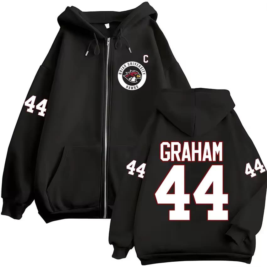 [Cross-border European code] Graham 44 off-campus TV series Briar University zipper hoodie for men