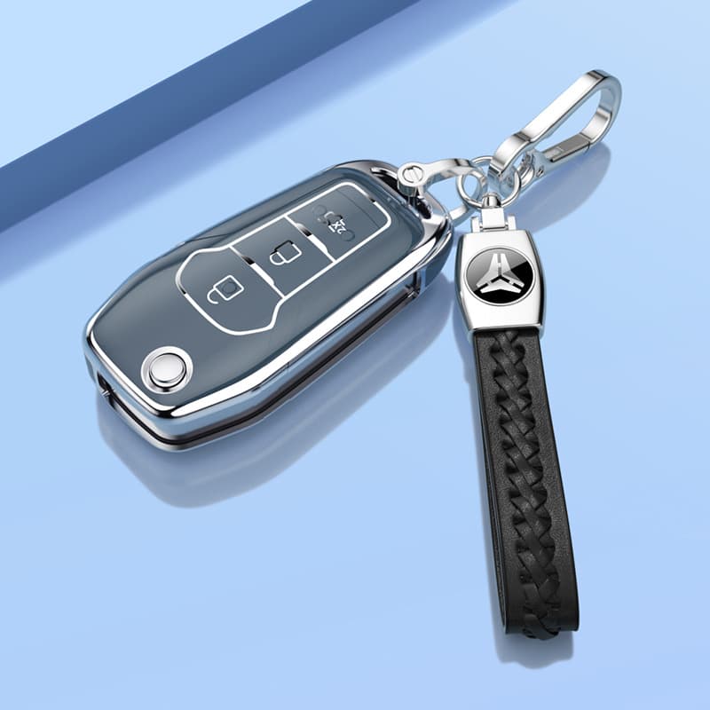 Ford Key Case for Focus, Fiesta, EcoSport, Mondeo, Edge, Kuga, Escape, Taurus, Mustang Mach-E, Bronco, Explorer, Ranger, Transit