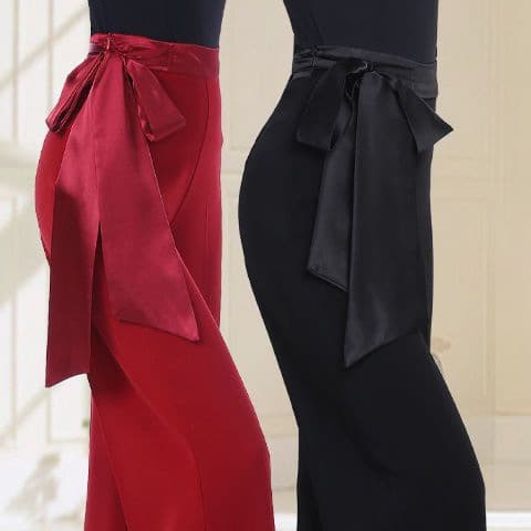 New Style Modern Dance Flowing Wide-Leg Pants for Latin Dance, Professional Ballroom Dance Trousers, Straight-Leg Practice Pants