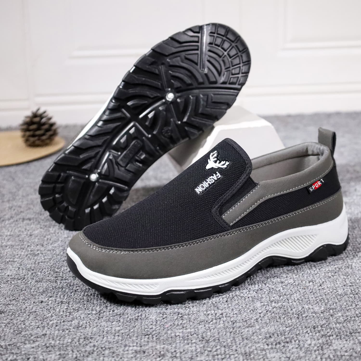 Old Beijing Cloth Shoes Men's Spring and Autumn Work Shoes Wear-resistant Walking Shoes Middle-aged and Elderly Casual Men's Work Shoes