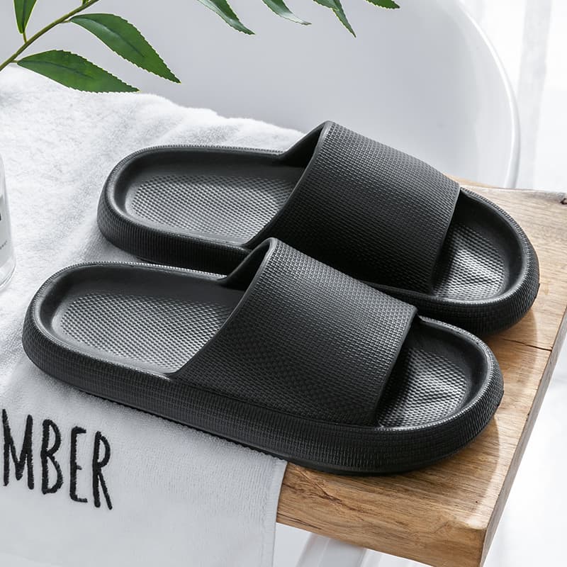Thick-Soled Height-Increasing Sandals and Slippers for Summer Home Bathroom Bathing, Non-Slip Slippers for Women and Men Couples