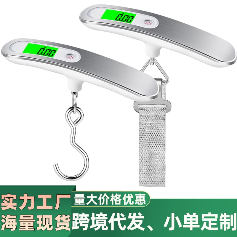 Stainless Steel Handheld Luggage Electronic Scale, Portable Express Digital Scale for Suitcases 50kg in Stock