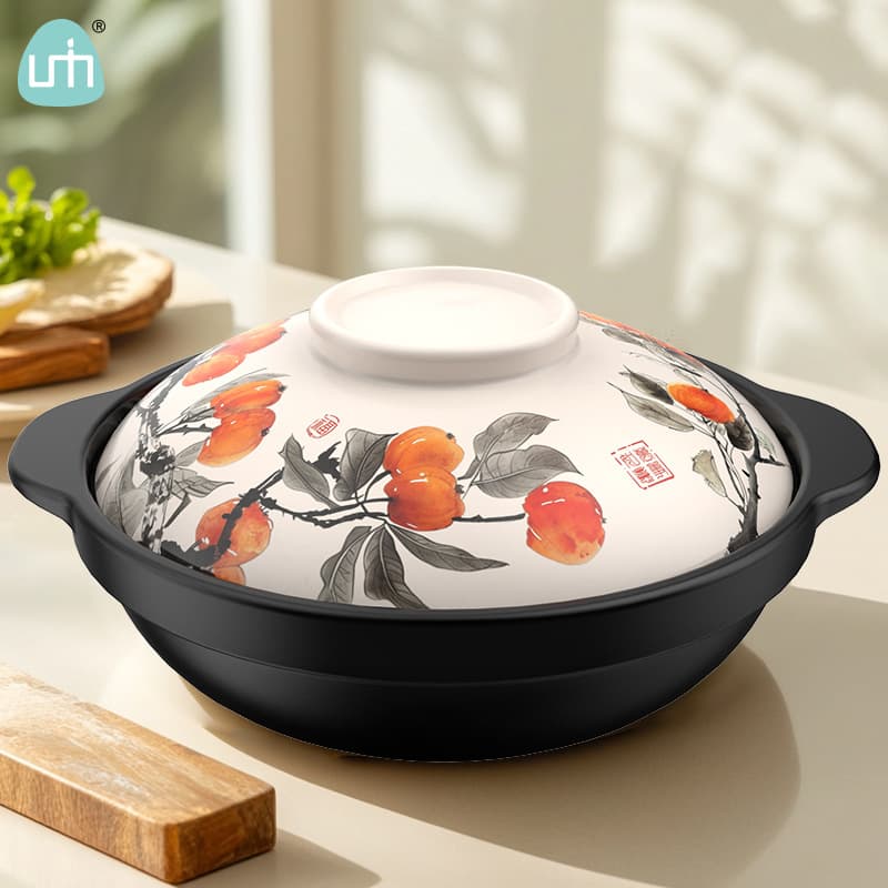 New large capacity sand pot for soup and stew, gas stove-specific, high-temperature resistant ceramic sand pot, crack-proof when dry-heated