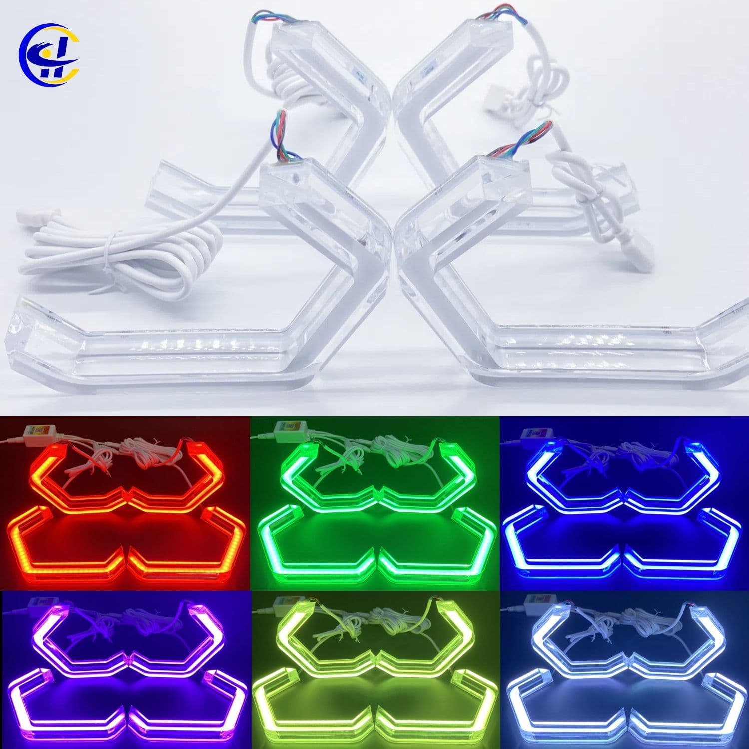 Cross-border LED Car Daytime Running Light RGB Crystal Angel Eyes for M3 M4 E90 E92 F30