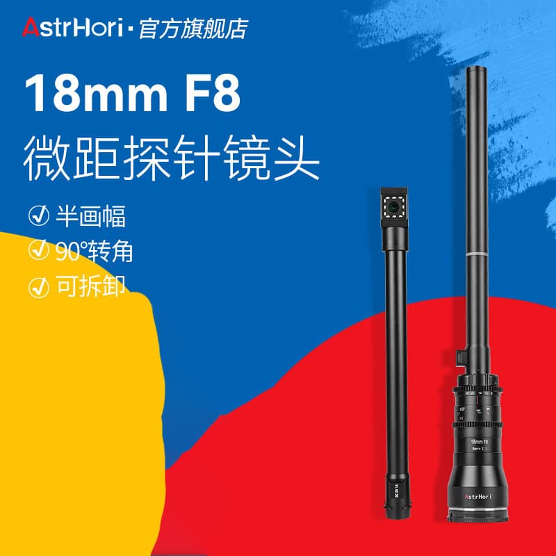 Rockstar 18mm F8 Probe Macro Lens for Sony Fuji Canon DSLR EF/m43 Camera Lens