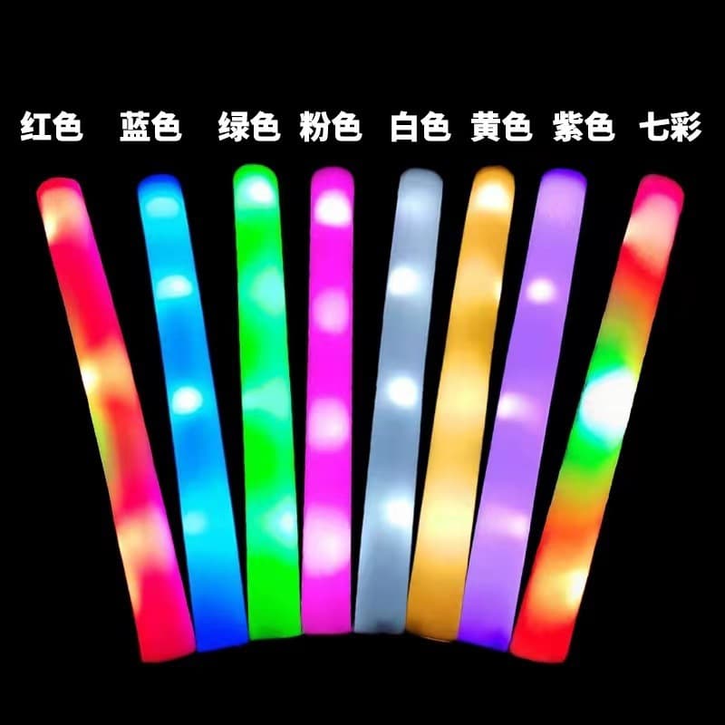 Colorful fluorescent sticks, foam fluorescent sticks, luminous sponge sticks, concert fluorescent sticks, foam LOGO fluorescent sticks