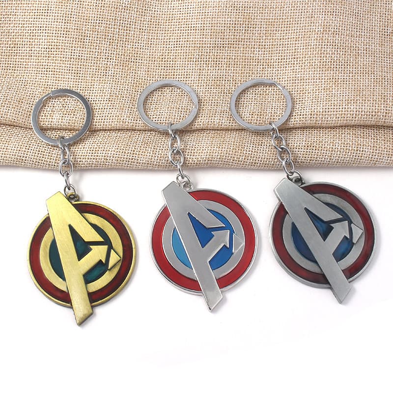 Movie and TV peripherals: Deadpool 3 keychain, Captain America Hydra shield, Iron Man mask alloy pendant accessories