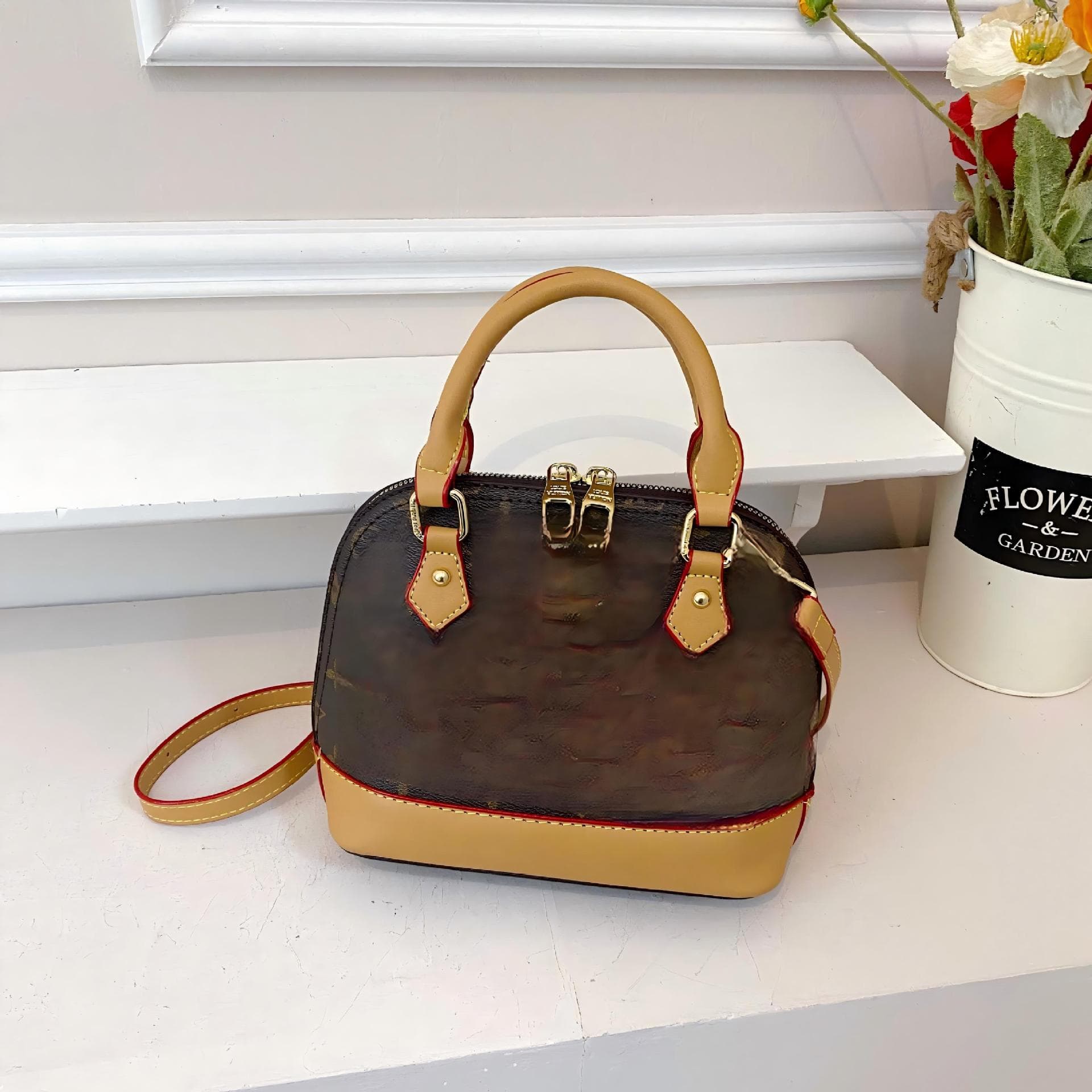 2026 New Fashion Vintage LV Classic Monogram Shell Bag Women's Handbag Shoulder Crossbody Bag