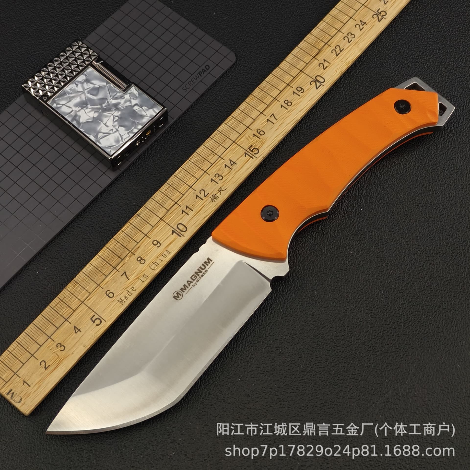 [Boke Shuanghu] Outdoor fixed knife survival tactical knife integrated steel K sheath high hardness troubleshooting cross-border wholesale
