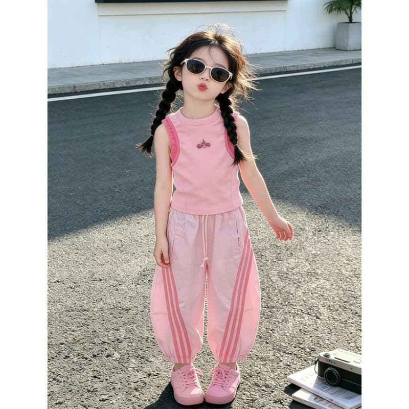 Zhili children's clothing summer style casual children Korean style summer clothing girls children's clothing sports big children internet celebrity fashion thin section