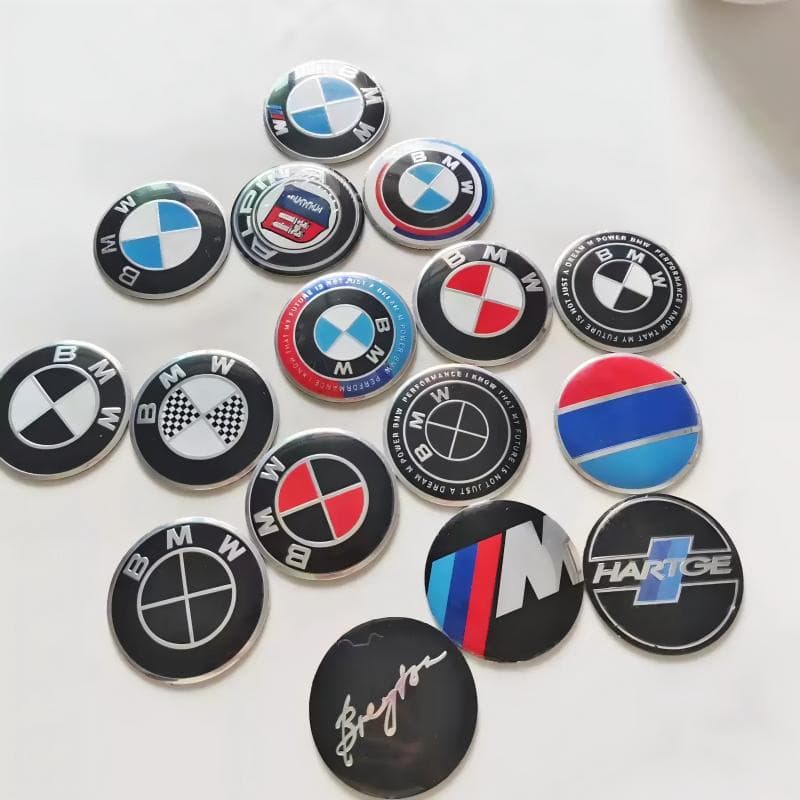 Metal emblem sticker for BMW new 1 Series, 3 Series, 5 Series, X1, X3, X5, X6 wheel hub cap tire center cap decoration sticker