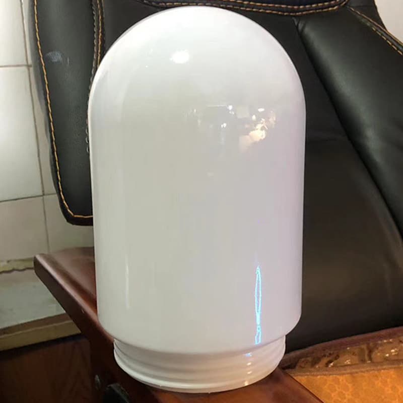 White Lamp Shade Long Bullet Crystal Acrylic Oval Landscape Light, Light-Transmitting Square Round Tube Unbreakable Round PC