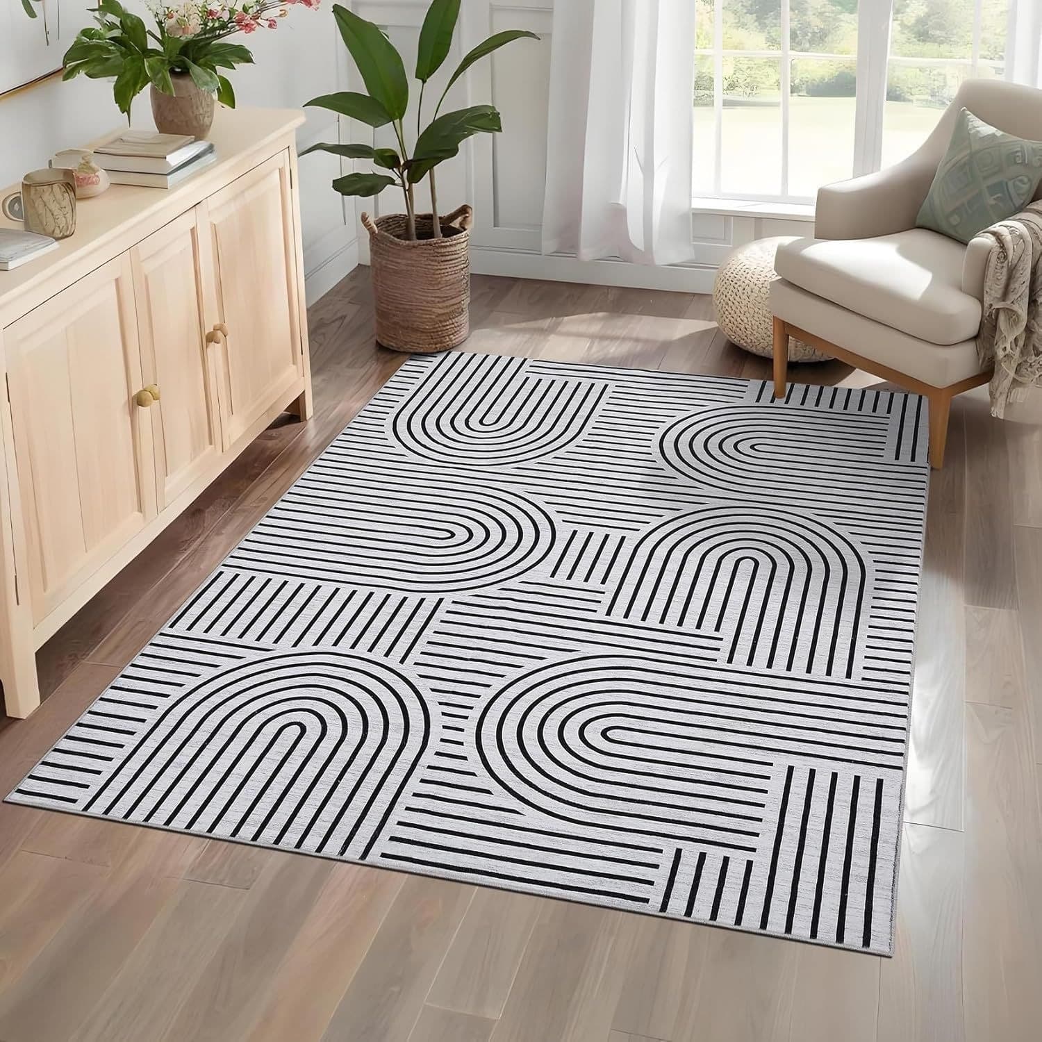 Cross-border American Style Faux Cashmere Rug Bedroom Insulation Durable Bedside Rug Living Room Washable Non-slip Bottom Coffee Table Rug