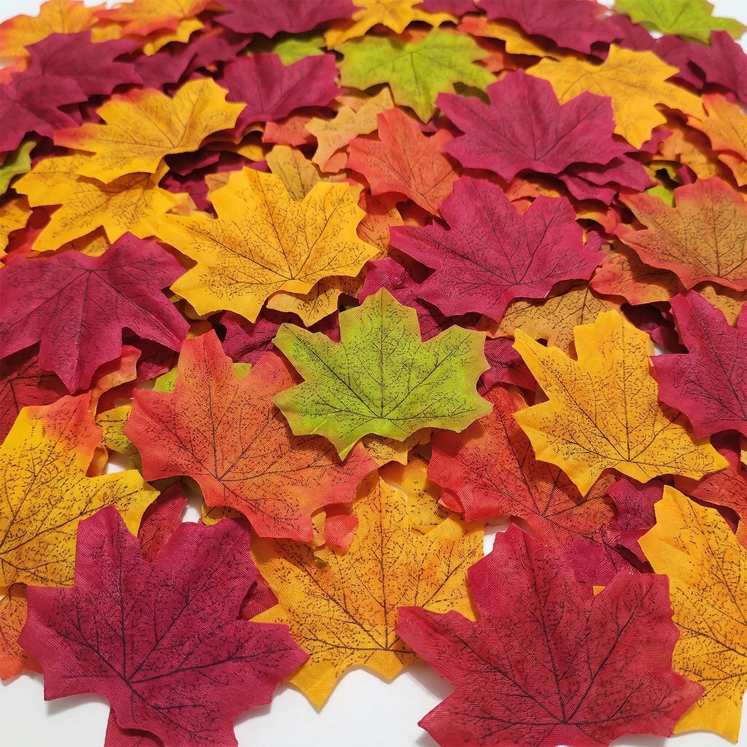 Artificial Maple Leaf Single Leaf, Nordic Style Decoration for Autumn Scene Setup, Wedding Photography Ins Style Prop Fake Leaf