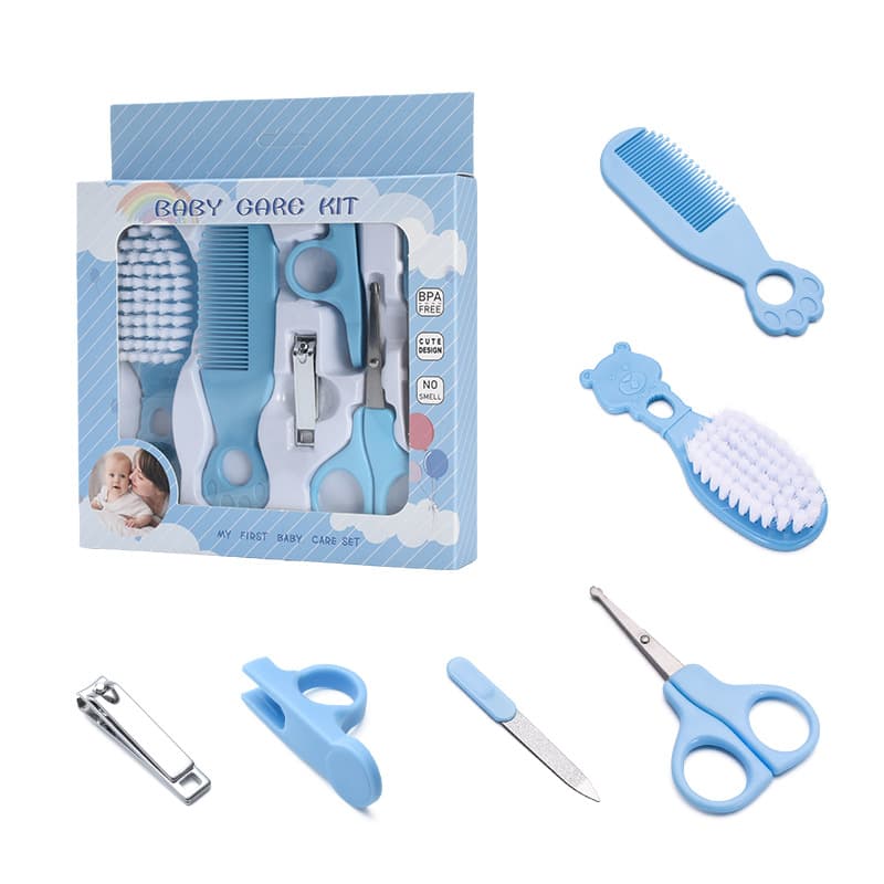 Baby Care Kit Baby Comb Brush Scissors Care Tool Bag Baby Care 6-Piece Set Customizable