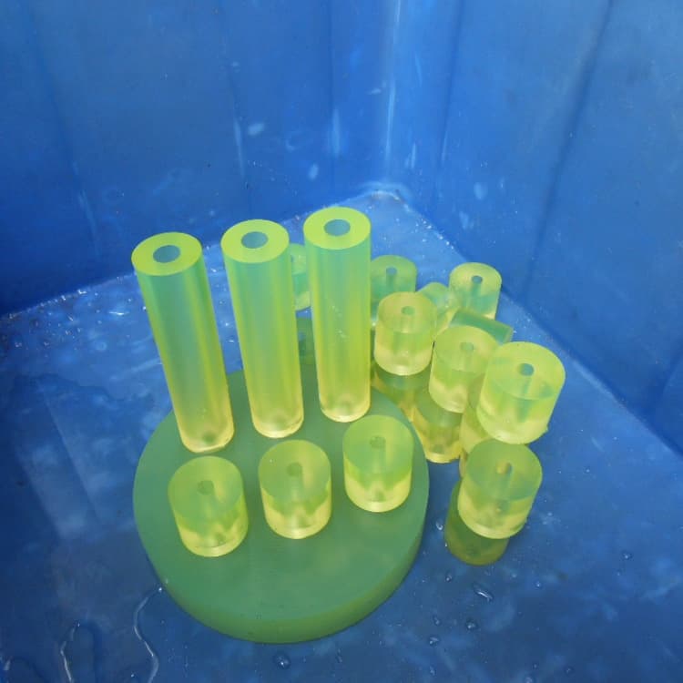 Polyurethane gum sheet PU sheet Urethane rubber buffer shock absorption pad square hollow tube wear-resistant rod rubber size processing