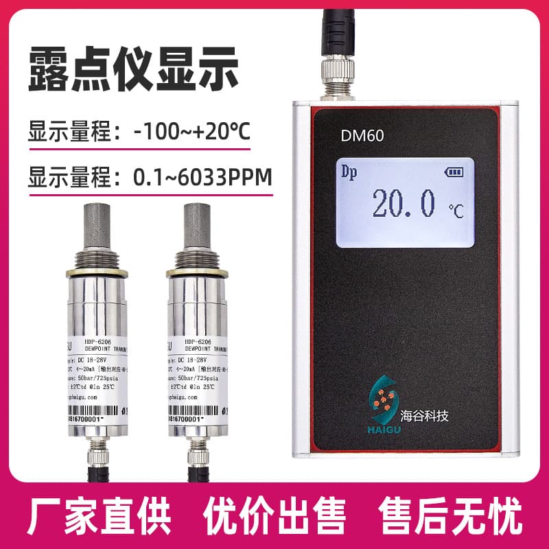 High-precision dew point inspection meter, strong anti-interference capability, stable output, LCD high-definition real-time display dew point meter