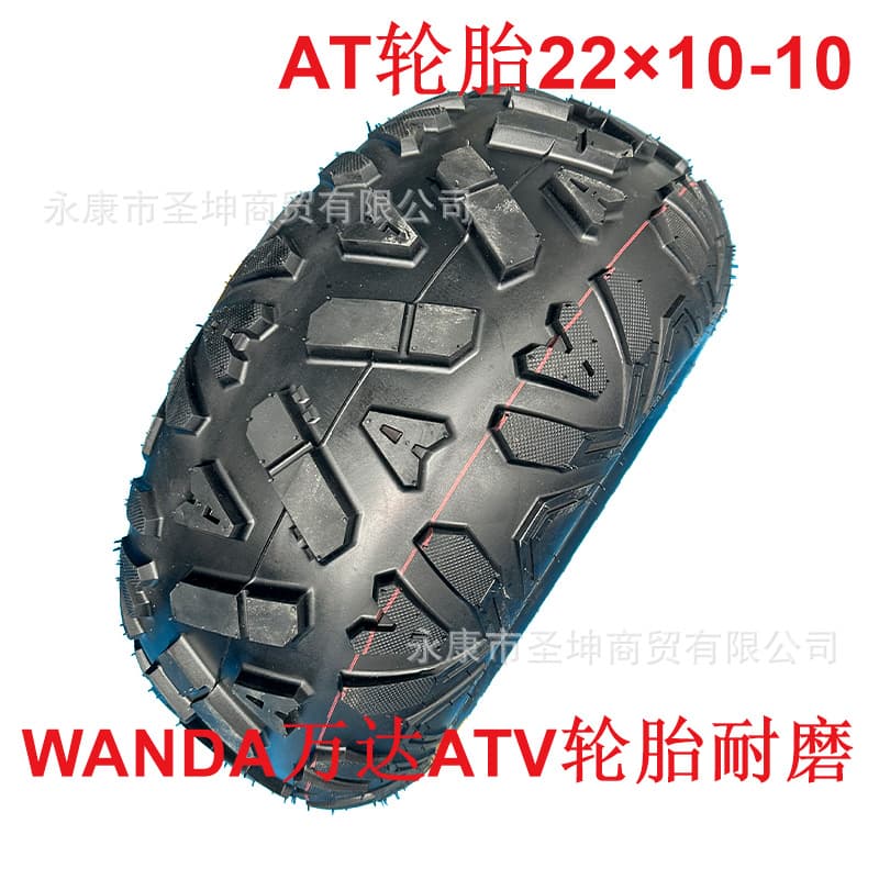 ATV Beach Buggy AT22×10-10 Inch Tire Aluminum Alloy Rim Beach Buggy Parts A-Pattern Tire WANDA