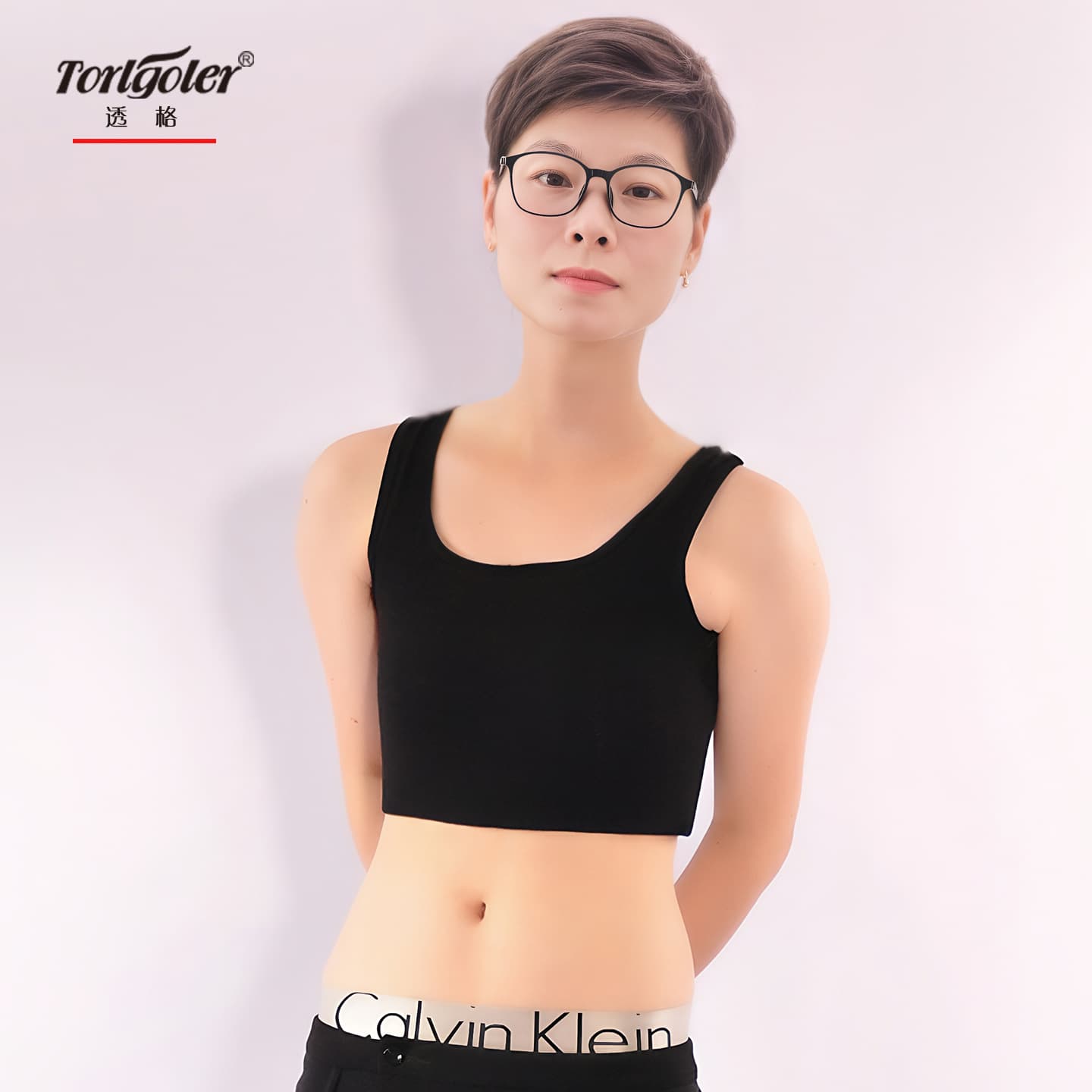 Transparent Corset with Reinforced Bandage Hooks for Compression Effect, Cotton Cosplay Lingerie for Women to Make Large Breasts Appear Smaller