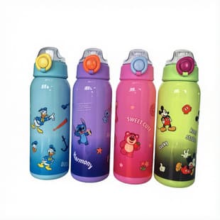 New Summer Straw Cup Handle Anti-Splash Function Water Bottle Outdoor School Space Cup Drinking Hot-Selling Cup