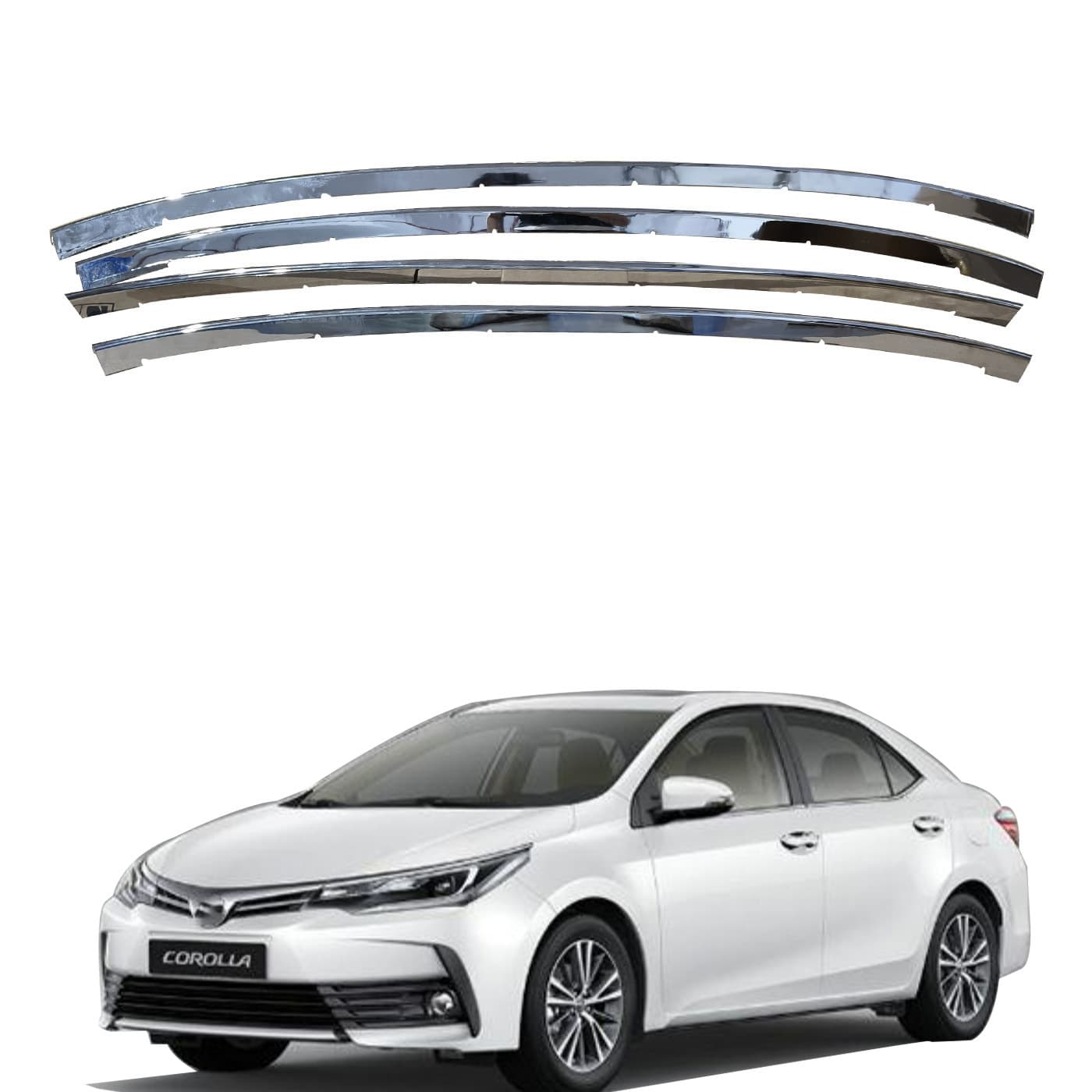 Suitable for 2017 Corolla special grille trim strip Ralink modified front trim strip Corolla Ralink decoration