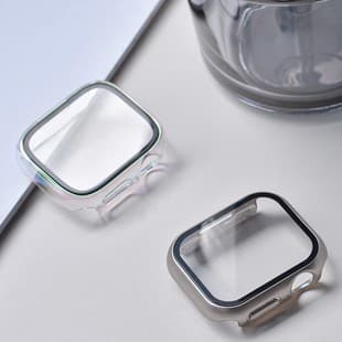 Tempered Glass Protective Case for Apple Watch iwatch Ultra/9/8/7 One-Piece S10 Full Coverage Ultra-Thin
