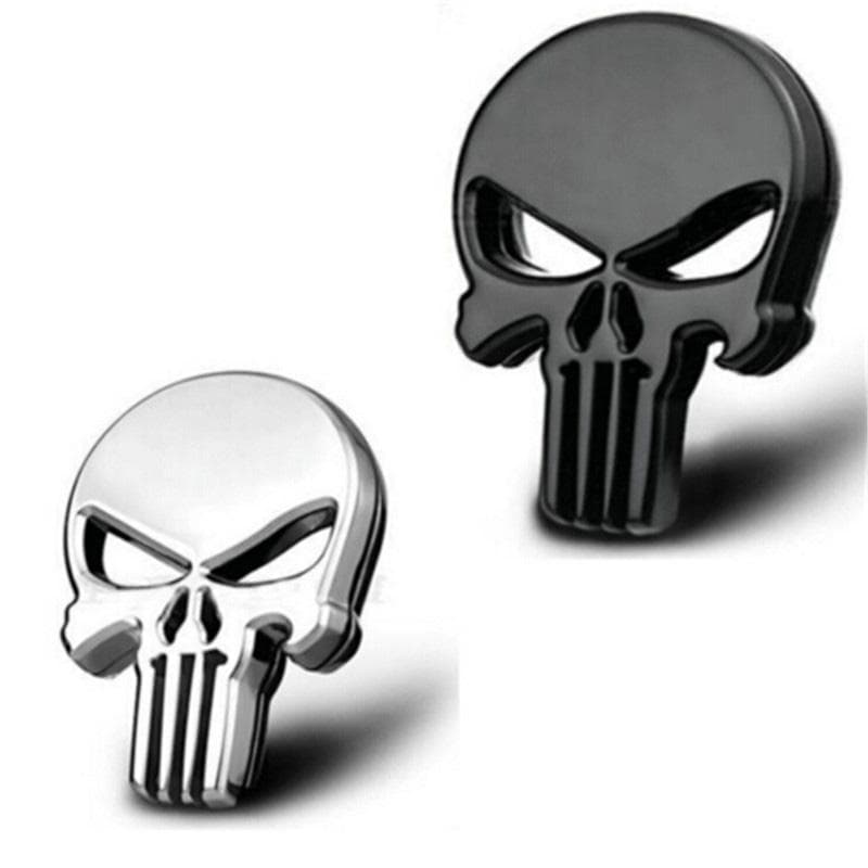 Punisher Skull Metal Car Sticker Decal Modification Scratch Cover Fuel Tank Tail Side Emblem Body Decal