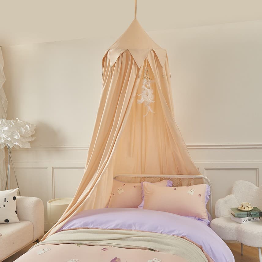 Children's Room Bed Curtain Scandinavian Ins Style Baby Dome Tassel Tent Playhouse Decoration Blackout Mosquito Net Bed Curtain Bulk