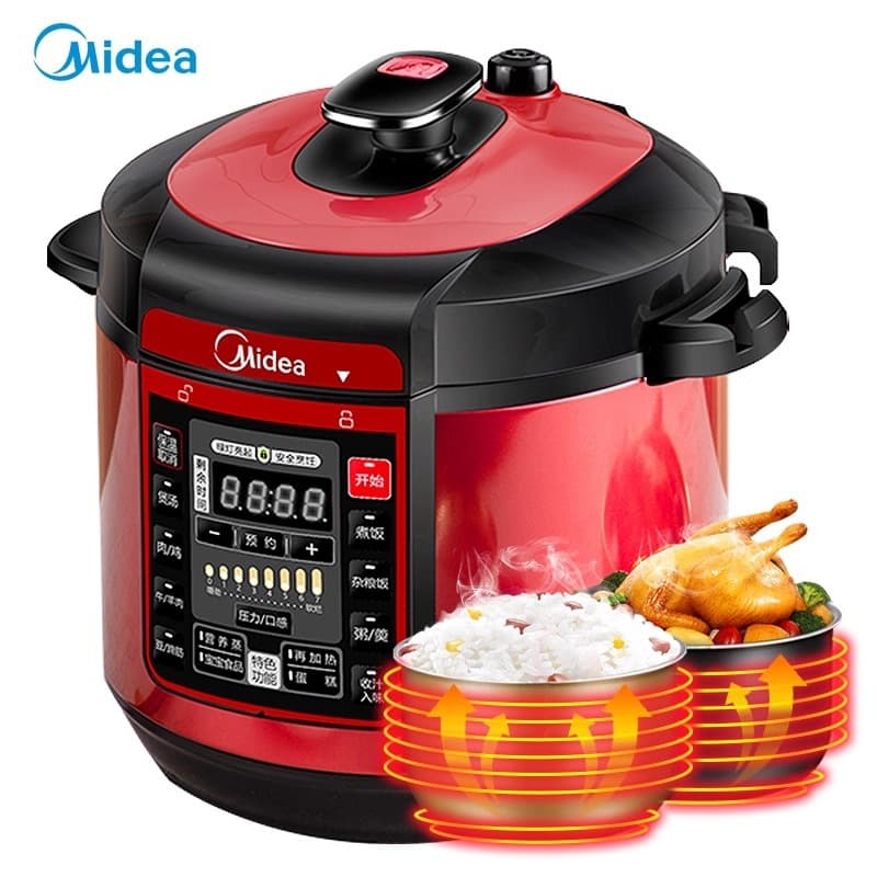 Midea MY-QC50A5 Electric Pressure Cooker, Microcomputer-Controlled Dual Pots 5L Smart Household High-Pressure Pot