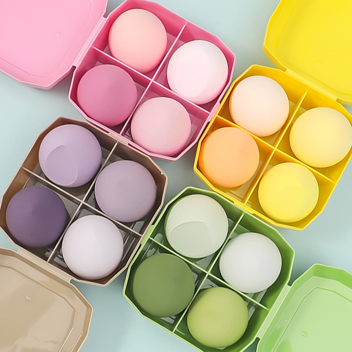 Large 4*6A Non-Latex Powder Puff Water Drop Gourd Oblique Cut Powder Puff Face Washing Puff Makeup Cotton Beauty Egg Makeup Egg