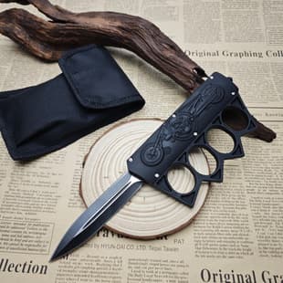 Outdoor Knuckle Knife, Stainless Steel Survival Knife, Portable Camping Knife, Sharp Self-Defense Knife, Fruit Knife